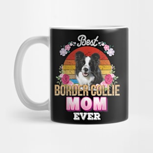 Best Dog Mom Ever Border Collie Floral Love Mother Day Mug